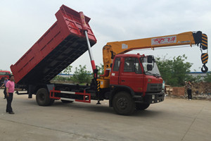 自卸吊_隨車吊帶自卸工程車大廂圖片