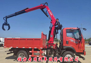 專業(yè)抓木夾具隨車吊上藍(lán)牌黃牌圖片