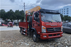 上藍(lán)牌隨車吊拉挖機(jī)以能拉叉車圖片